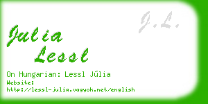 julia lessl business card